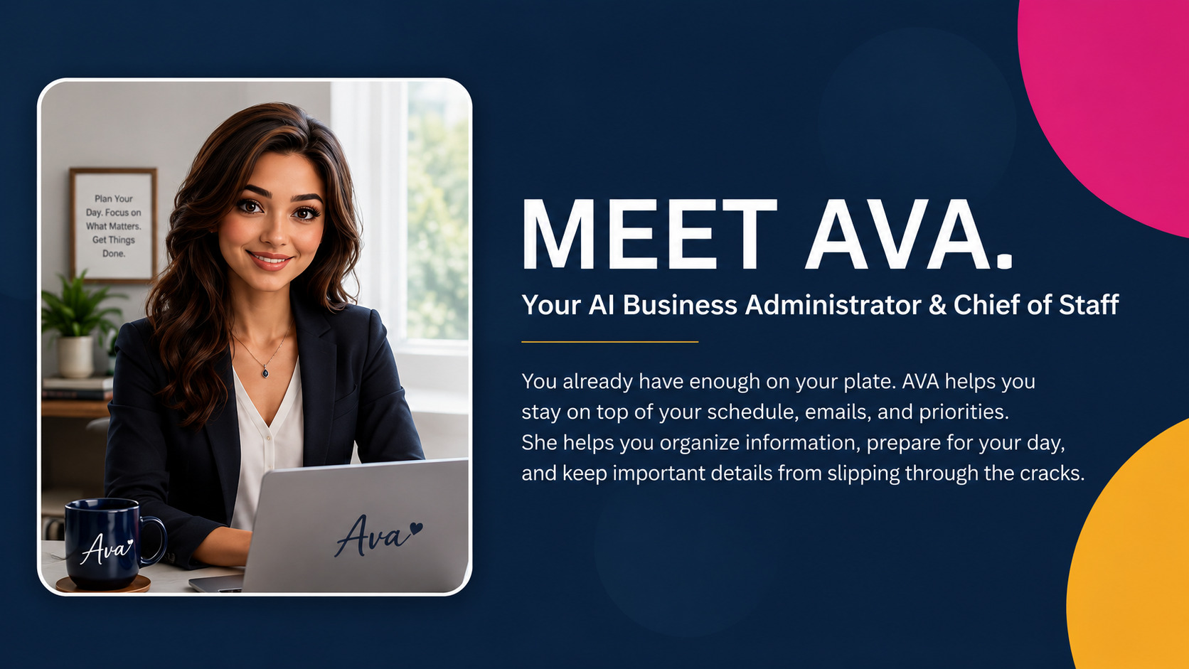 meet ava, ai business administrator, organize emails and schedule